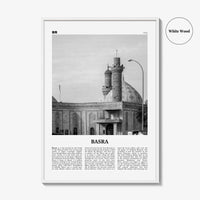 Basra Print Black and White, Basra Wall Art, Basra Poster, Basra Photo, Basra Map, Basra Wall Decor, Iraq, al-Baṣrah, Shatt al-Arab