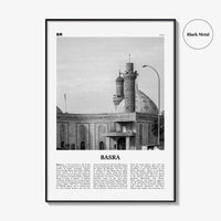 Basra Print Black and White, Basra Wall Art, Basra Poster, Basra Photo, Basra Map, Basra Wall Decor, Iraq, al-Baṣrah, Shatt al-Arab