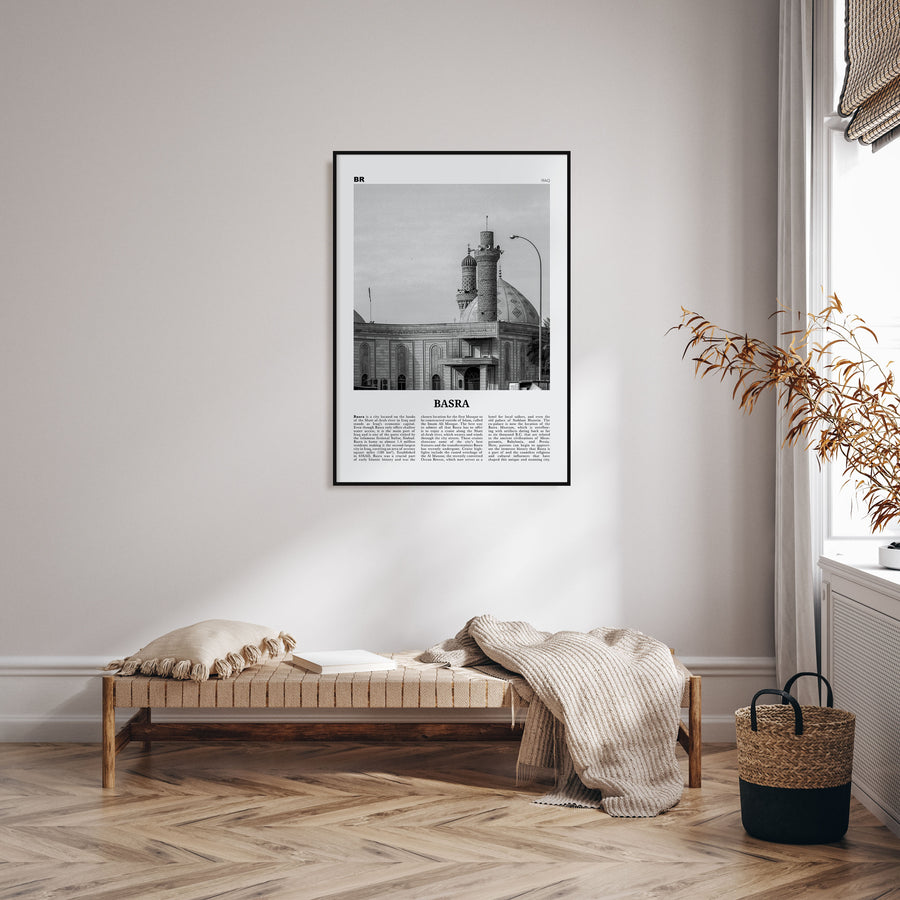Basra Travel B&W Poster
