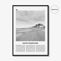 Basse Normandie Print Black and White, Basse Normandie Art, Basse Normandie Poster, Photo, Basse Normandie Wall Décor, Basse Normandie Map