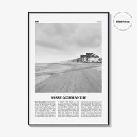 Basse Normandie Print Black and White, Basse Normandie Art, Basse Normandie Poster, Photo, Basse Normandie Wall Décor, Basse Normandie Map