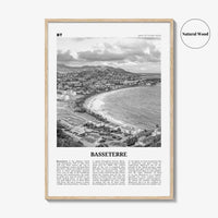 Basseterre Print Black and White, Basseterre Wall Art, Basseterre Poster, Basseterre Photo, Basseterre Wall Décor, Saint Kitts and Nevis