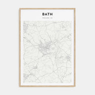 Bath Map Portrait Poster
