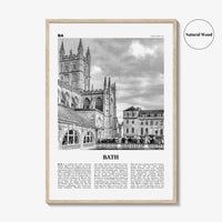 Bath Print Black and White, Bath Wall Art, Bath Poster, Bath Photo, Bath Wall Decor, England, UK, United Kingdom, Somerset, Europe