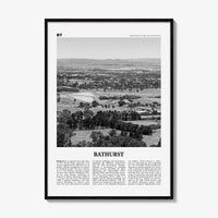 Bathurst Print Black and White, Bathurst Wall Art, Bathurst Poster, Bathurst Photo, Bathurst Wall Décor, Bathurst Map, Australia