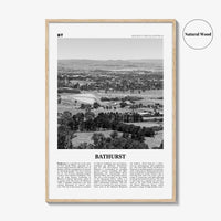 Bathurst Print Black and White, Bathurst Wall Art, Bathurst Poster, Bathurst Photo, Bathurst Wall Décor, Bathurst Map, Australia