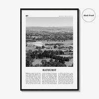 Bathurst Print Black and White, Bathurst Wall Art, Bathurst Poster, Bathurst Photo, Bathurst Wall Décor, Bathurst Map, Australia