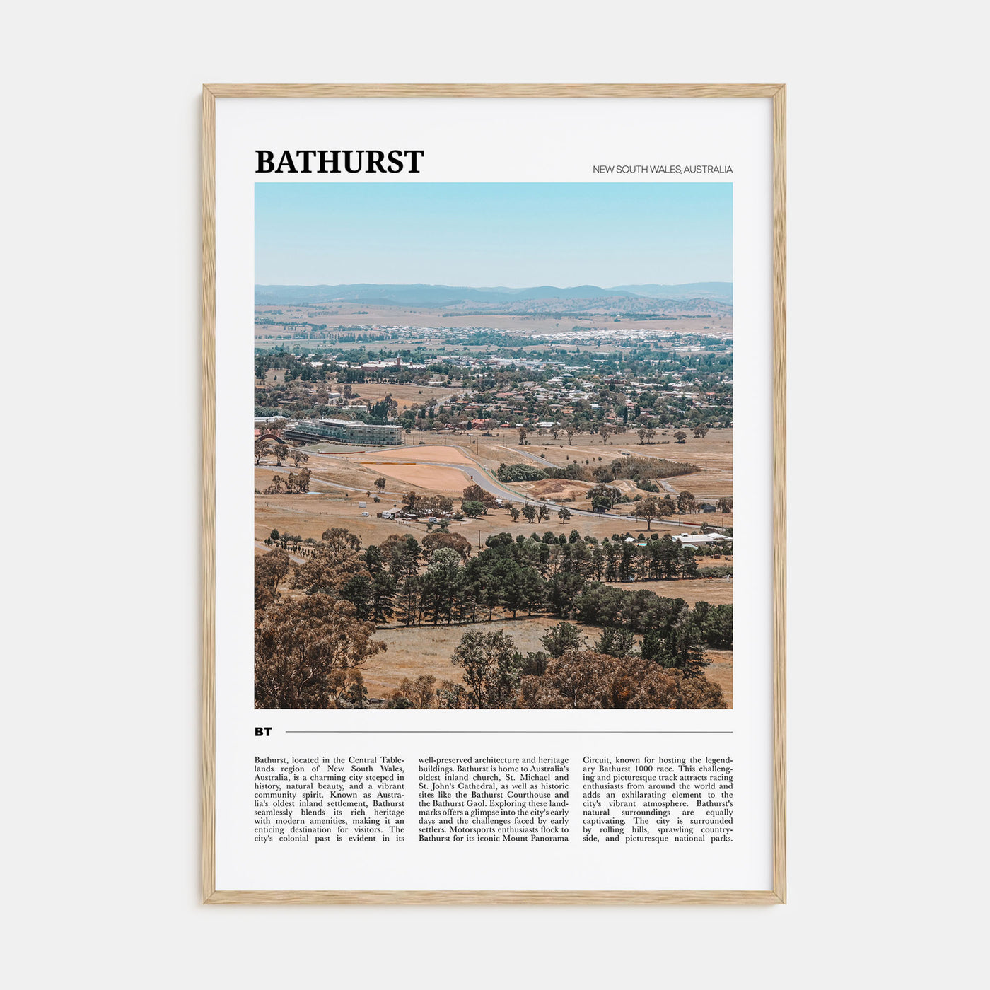 Bathurst Travel Color Poster