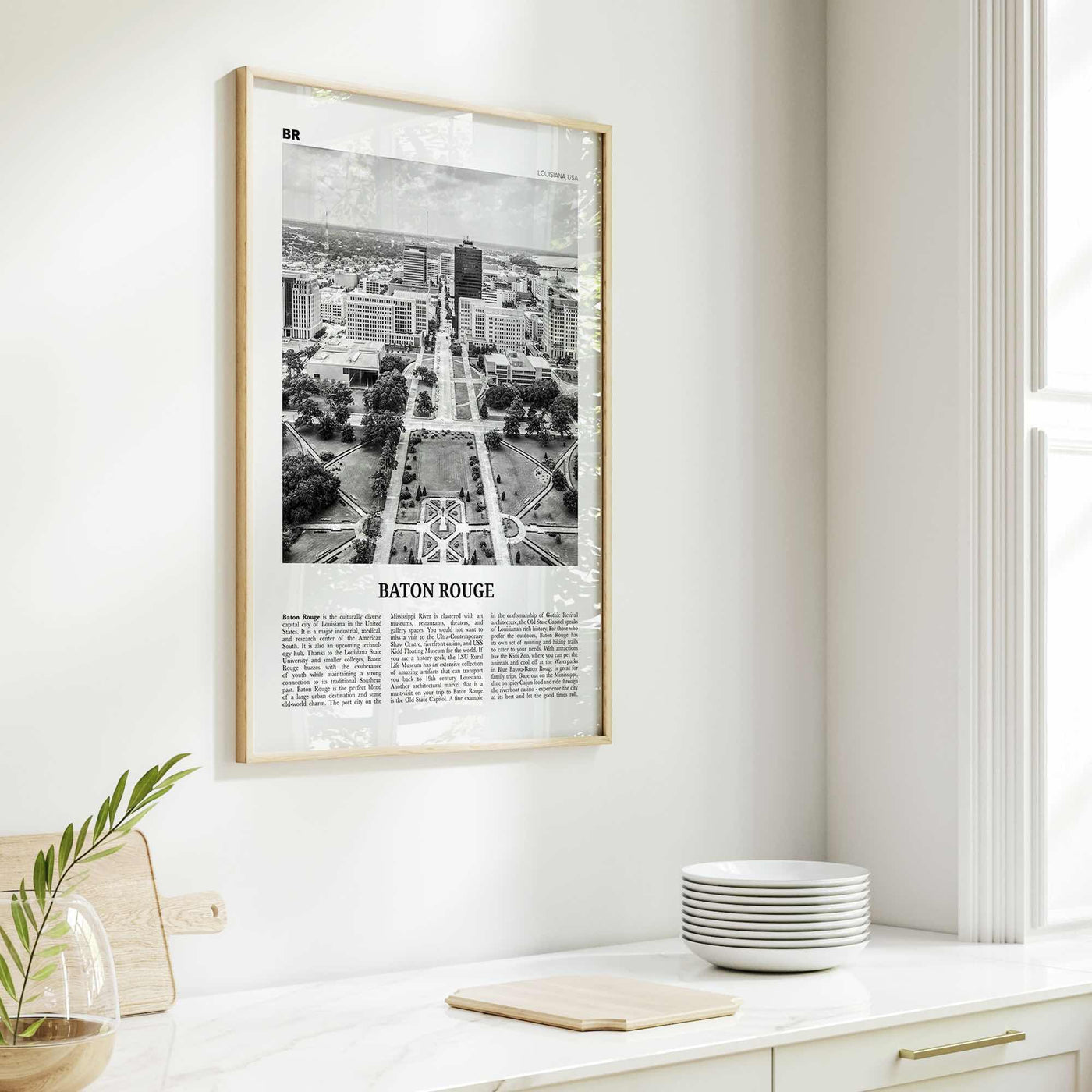 Baton Rouge Print Black and White, Baton Rouge Wall Art, Baton Rouge Poster, Baton Rouge Photo, Baton Rouge Wall Décor, Louisiana, USA