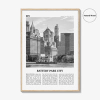 Battery Park City Print Black and White, Battery Park City Wall Art, Battery Park City Poster, Battery Park City Photo, New York City, USA