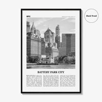 Battery Park City Print Black and White, Battery Park City Wall Art, Battery Park City Poster, Battery Park City Photo, New York City, USA