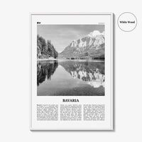 Bavaria Print Black and White, Bavaria Wall Art, Bavaria Poster, Bavaria Photo, Bavaria Wall Décor, Bavaria Map, Germany