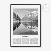 Bavaria Print Black and White, Bavaria Wall Art, Bavaria Poster, Bavaria Photo, Bavaria Wall Décor, Bavaria Map, Germany