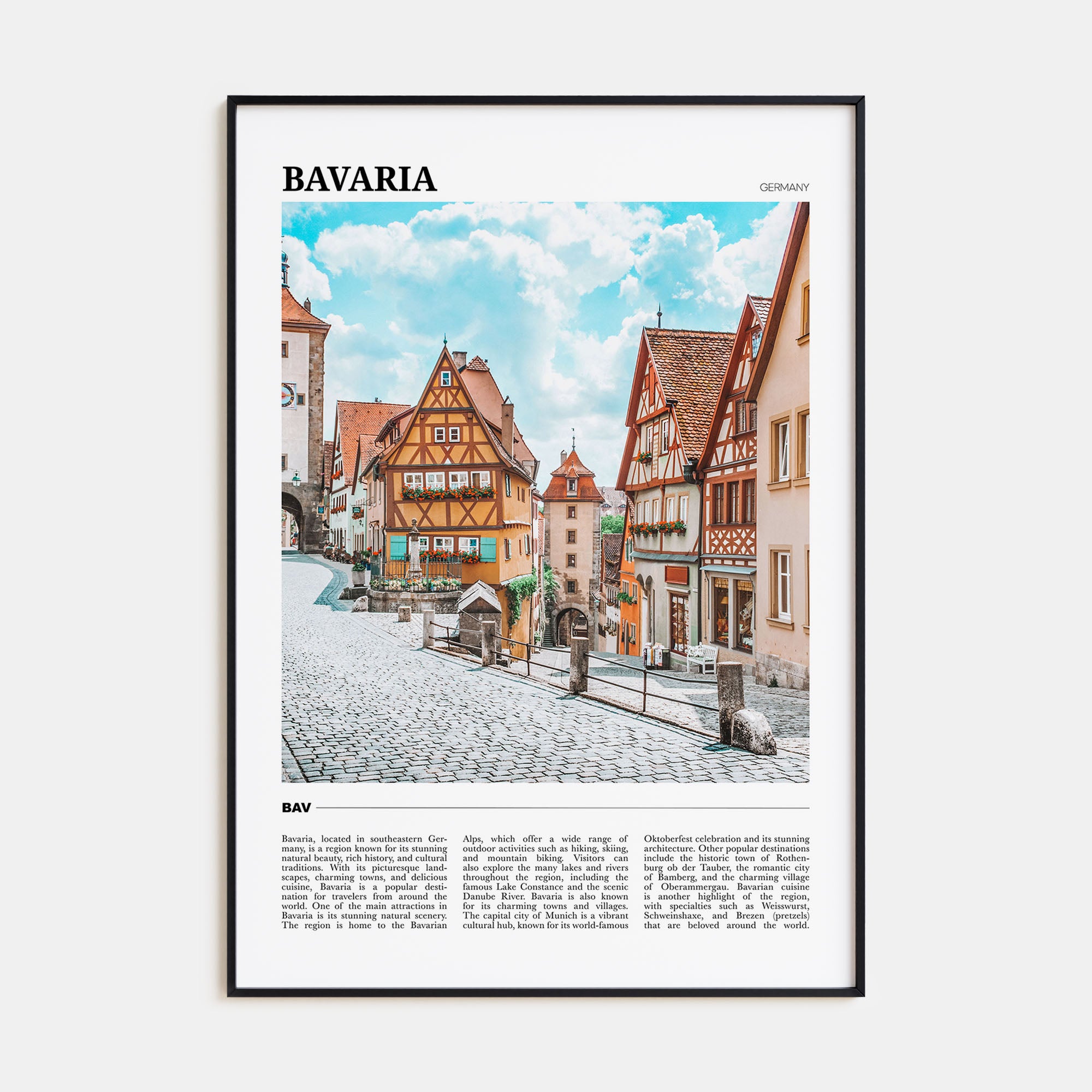Bavaria Travel Color Poster