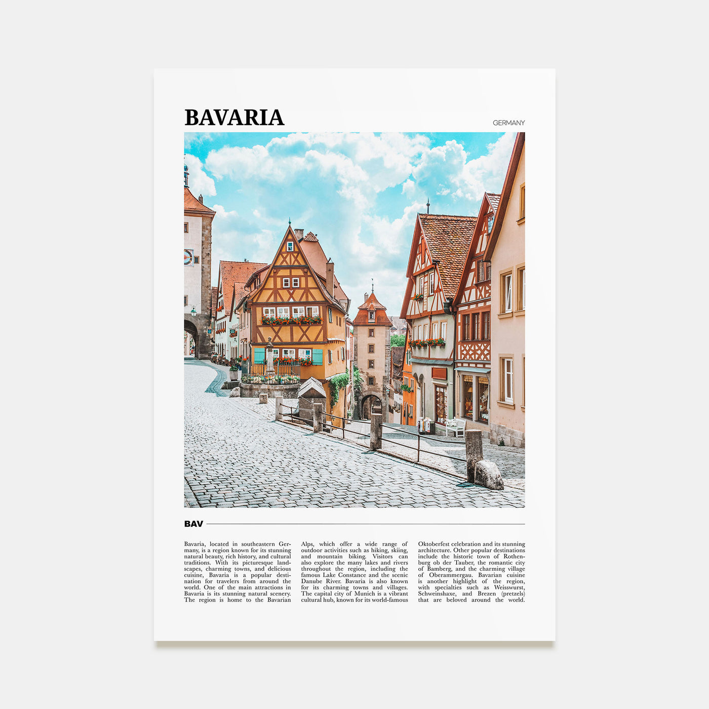 Bavaria Travel Color Poster