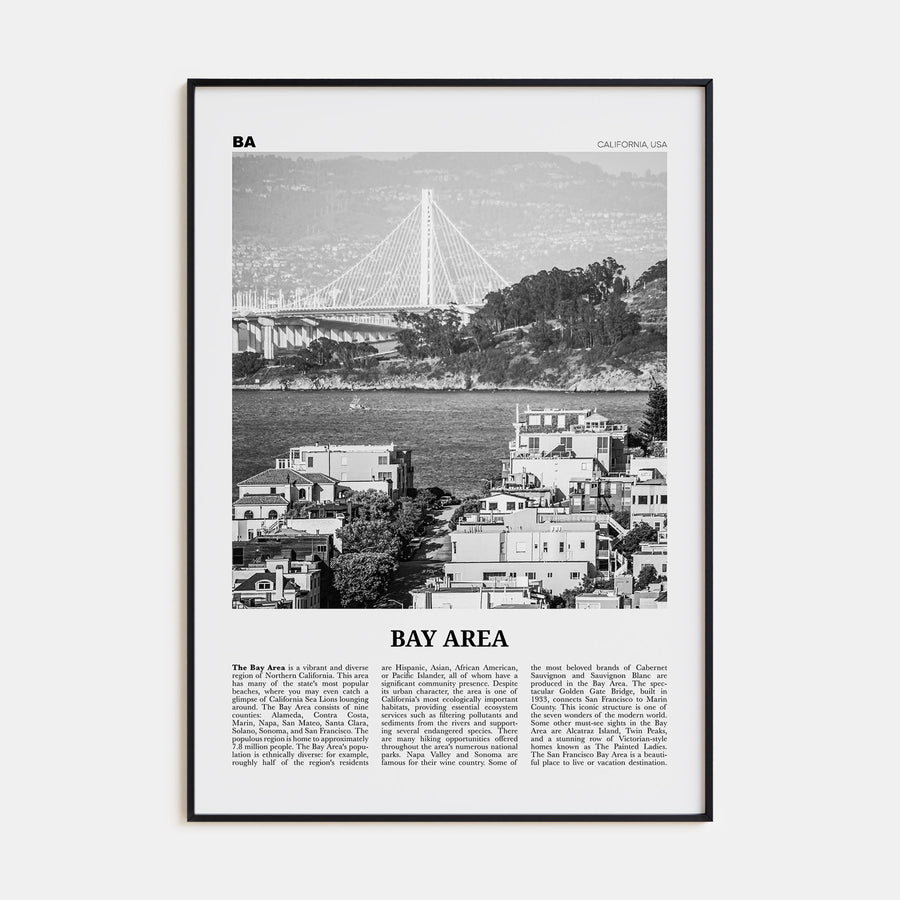 Bay Area Travel B&W No 1 Poster