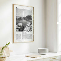 Bay Area Print Black and White No 1, Bay Area Wall Art, Bay Area Poster, California, USA, United States, Bay Area Photo