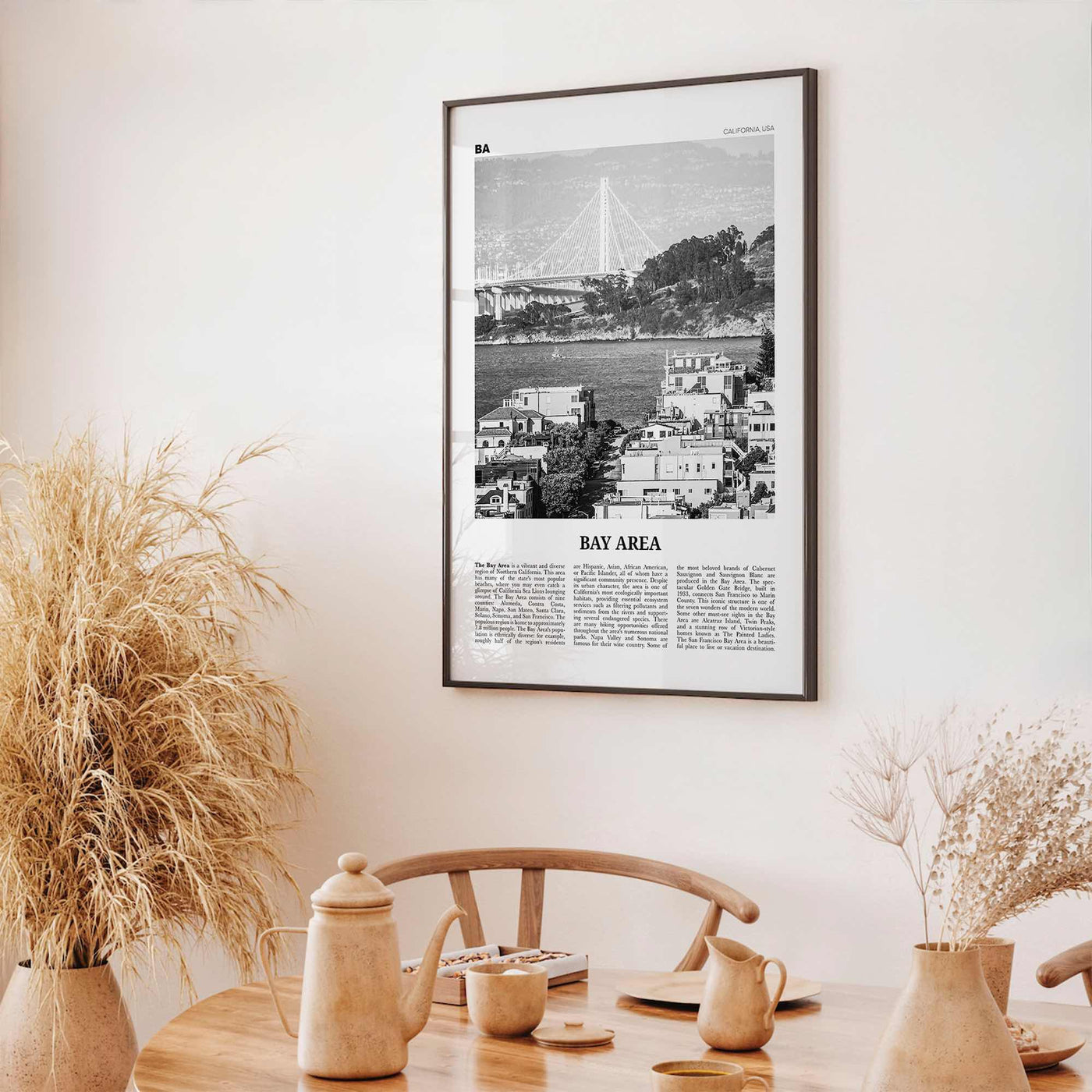 Bay Area Print Black and White No 1, Bay Area Wall Art, Bay Area Poster, California, USA, United States, Bay Area Photo