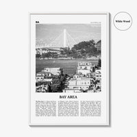 Bay Area Print Black and White No 1, Bay Area Wall Art, Bay Area Poster, California, USA, United States, Bay Area Photo