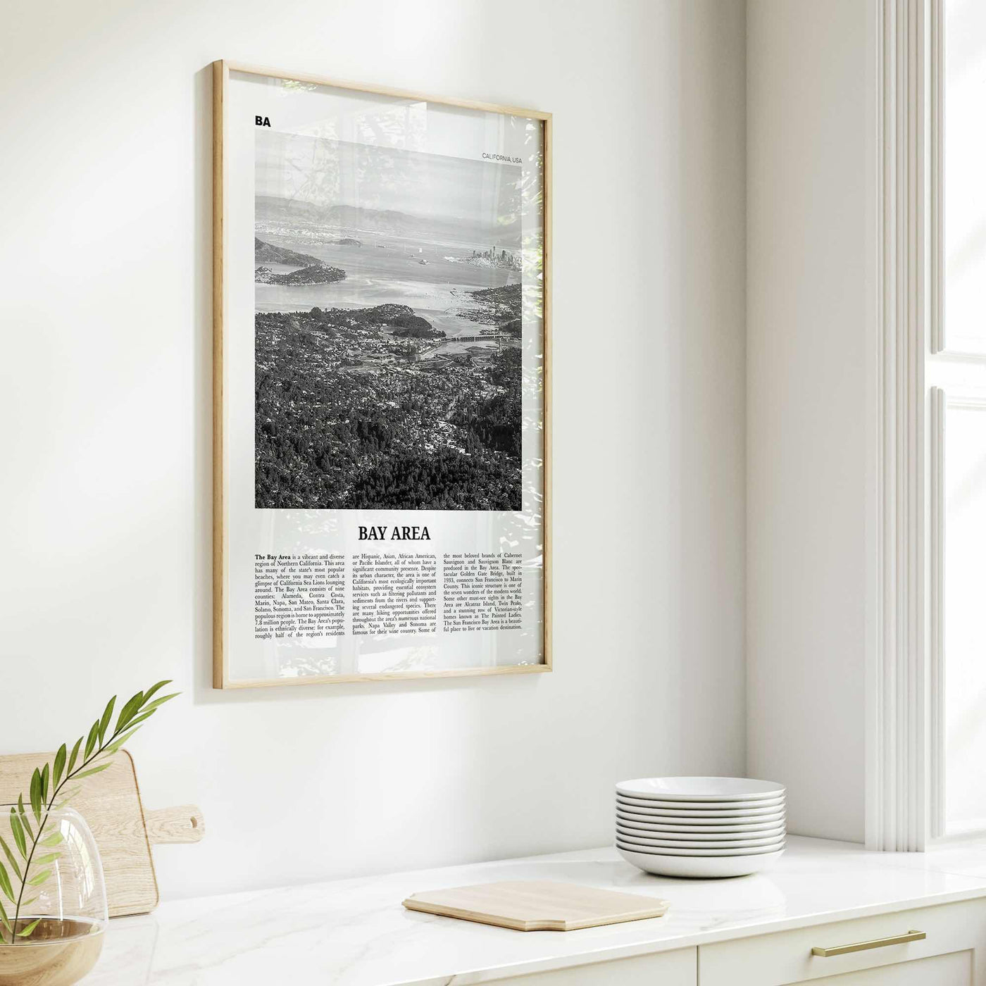 Bay Area Print Black and White No 2, Bay Area Wall Art, Bay Area Poster, California, USA, United States, Bay Area Photo