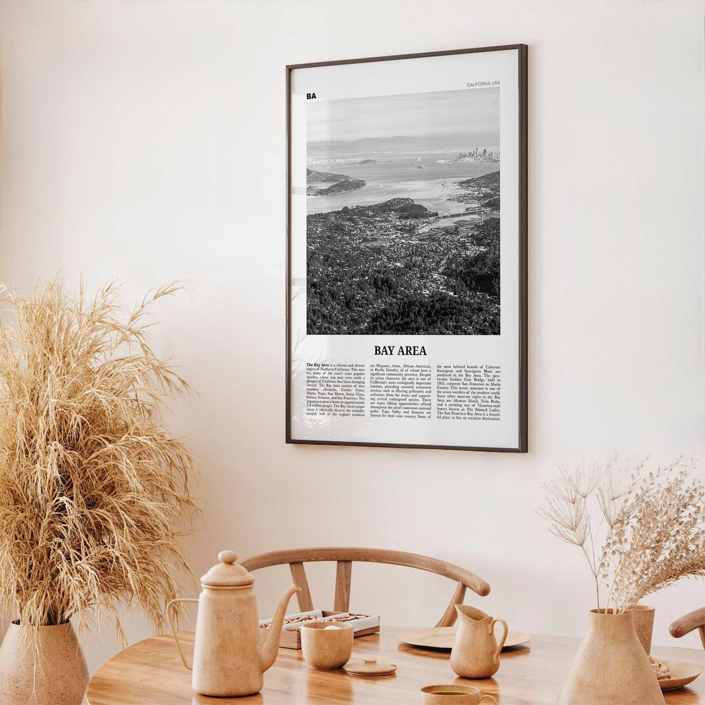 Bay Area Print Black and White No 2, Bay Area Wall Art, Bay Area Poster, California, USA, United States, Bay Area Photo