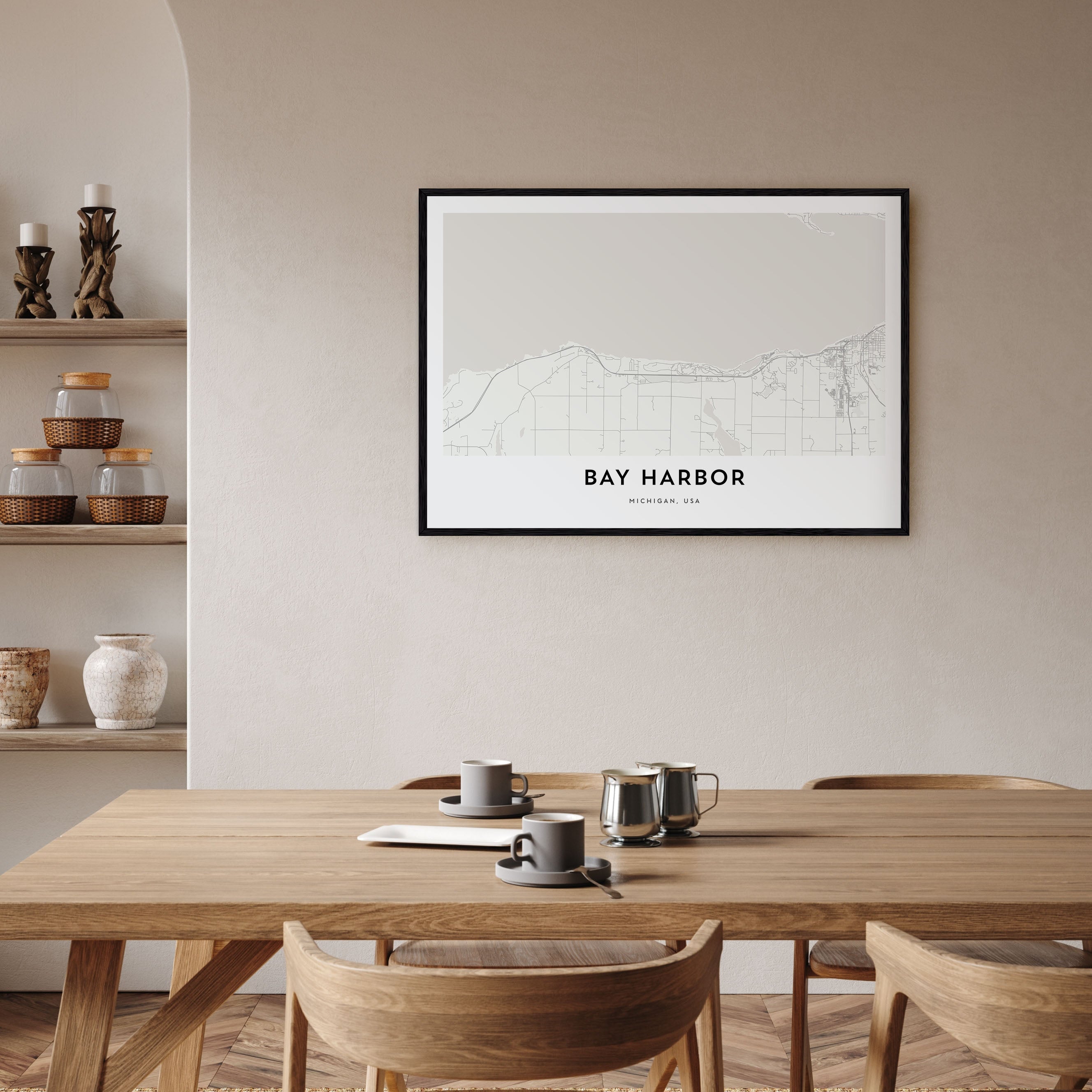 Bay Harbor Map Landscape Poster