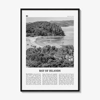 Bay of Islands Print Black and White, Bay of Islands Wall Art, Bay of Islands Poster, Bay of Islands Photo, New Zealand