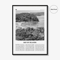 Bay of Islands Print Black and White, Bay of Islands Wall Art, Bay of Islands Poster, Bay of Islands Photo, New Zealand