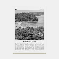 Bay of Islands Travel B&W Poster