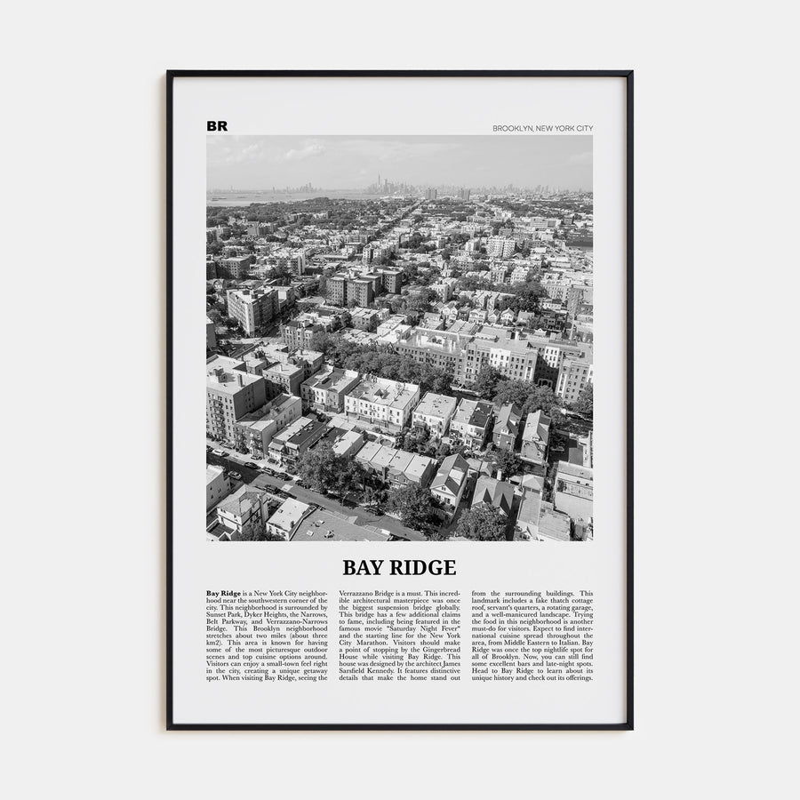 Bay Ridge Travel B&W Poster