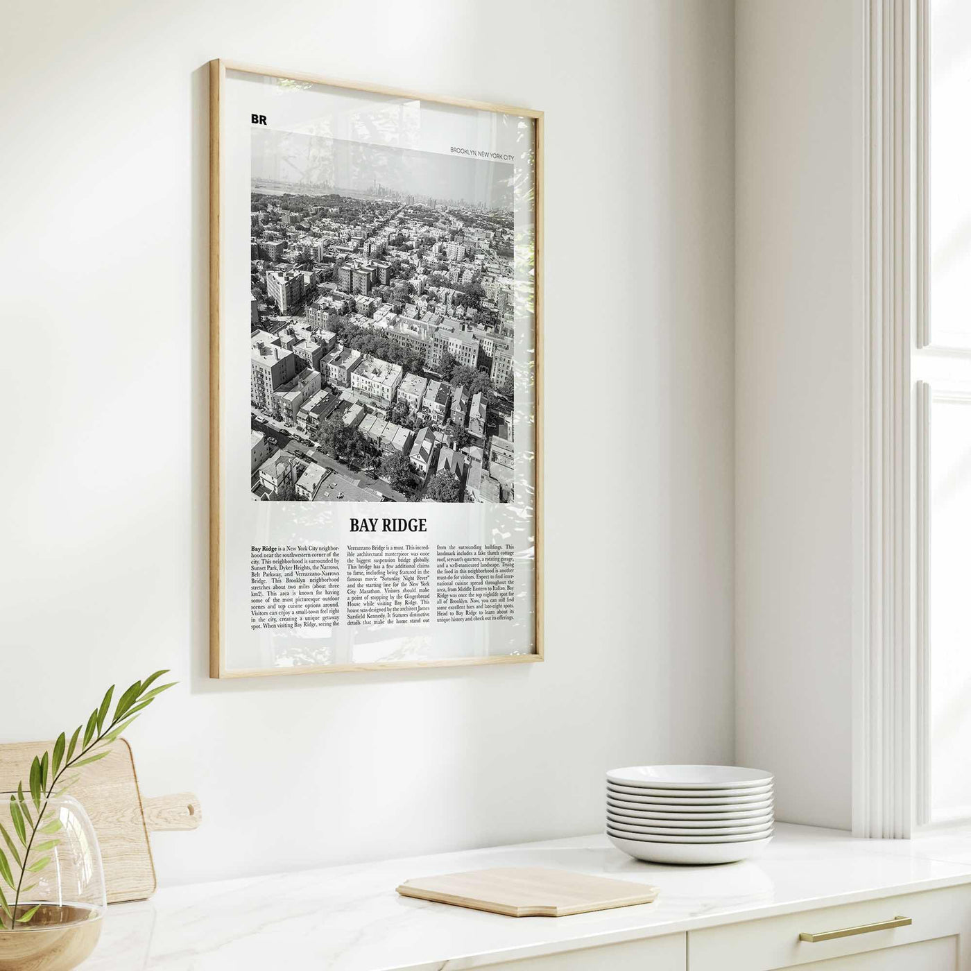 Bay Ridge Print Black and White, Bay Ridge Wall Art, Bay Ridge Poster, Bay Ridge Photo, Bay Ridge Wall Décor, Bay Ridge Map, New York, USA