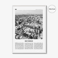 Bay Ridge Print Black and White, Bay Ridge Wall Art, Bay Ridge Poster, Bay Ridge Photo, Bay Ridge Wall Décor, Bay Ridge Map, New York, USA