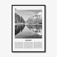 Bayern Print Black and White, Bayern Wall Art, Bayern Poster, Bayern Photo, Bayern Wall Décor, Bayern Map, Germany