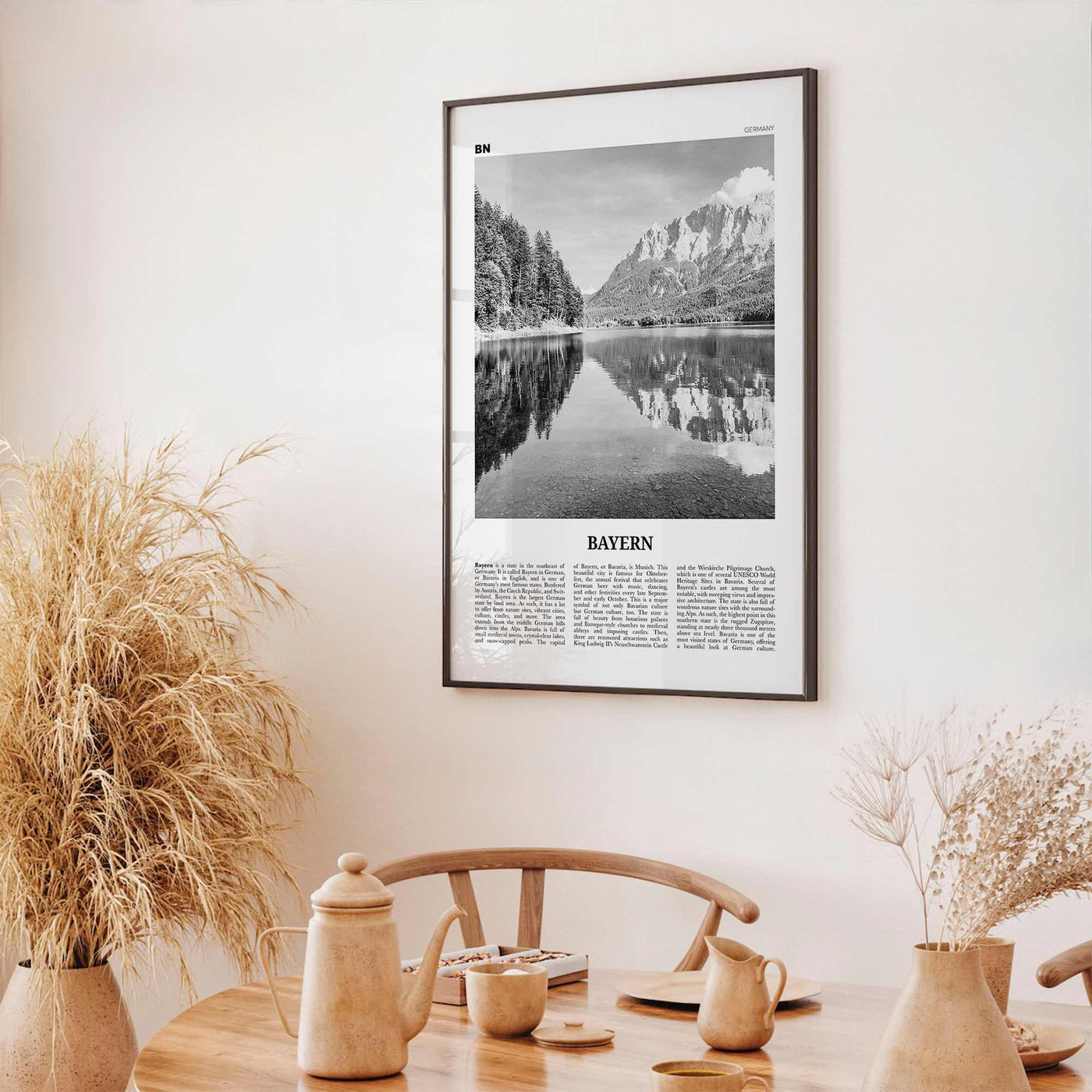 Bayern Print Black and White, Bayern Wall Art, Bayern Poster, Bayern Photo, Bayern Wall Décor, Bayern Map, Germany