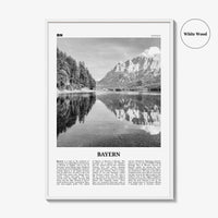 Bayern Print Black and White, Bayern Wall Art, Bayern Poster, Bayern Photo, Bayern Wall Décor, Bayern Map, Germany