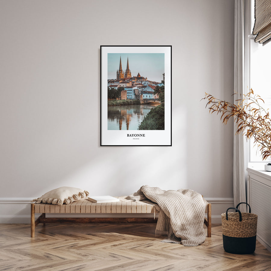 Bayonne, France Portrait Color Poster