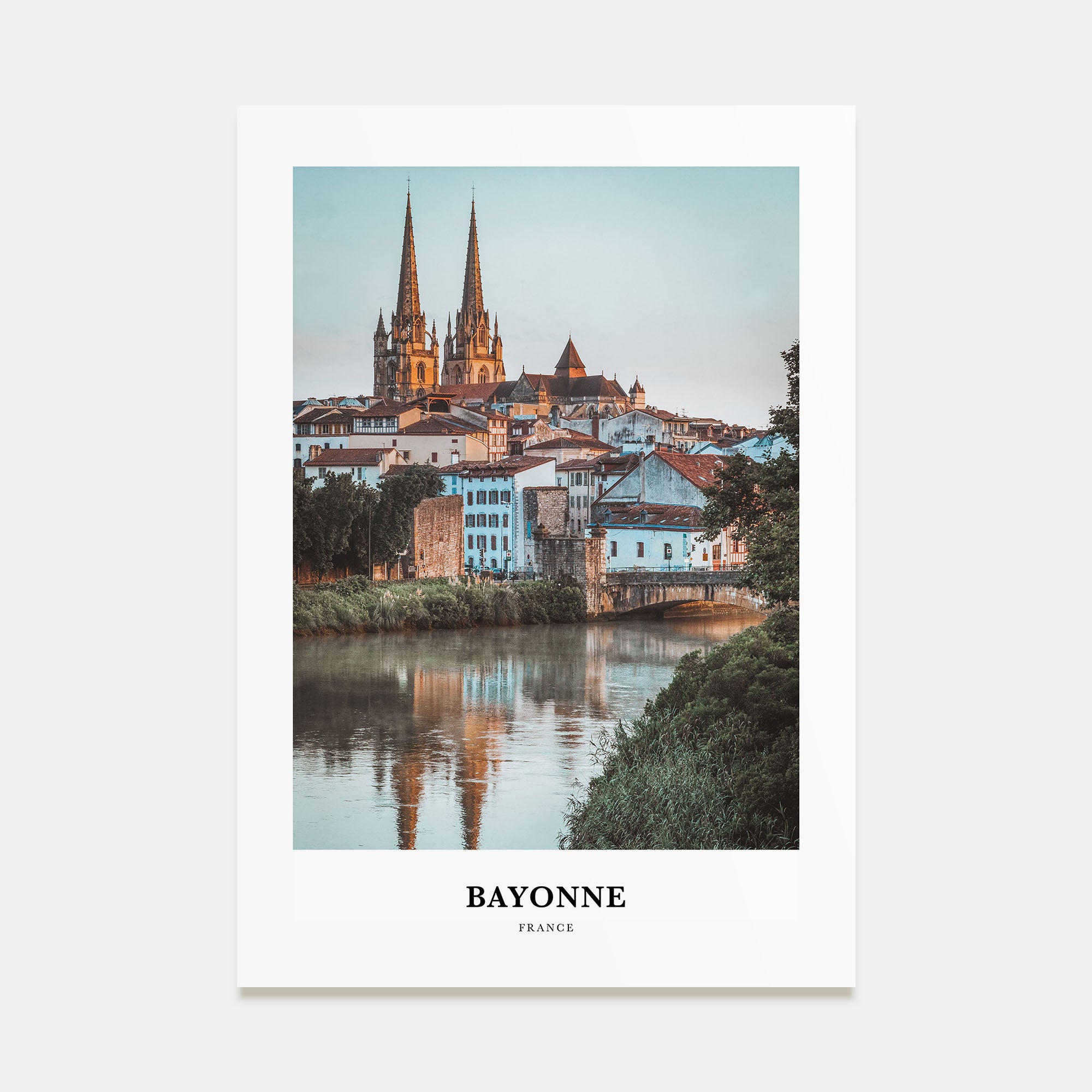 Bayonne, France Portrait Color Poster