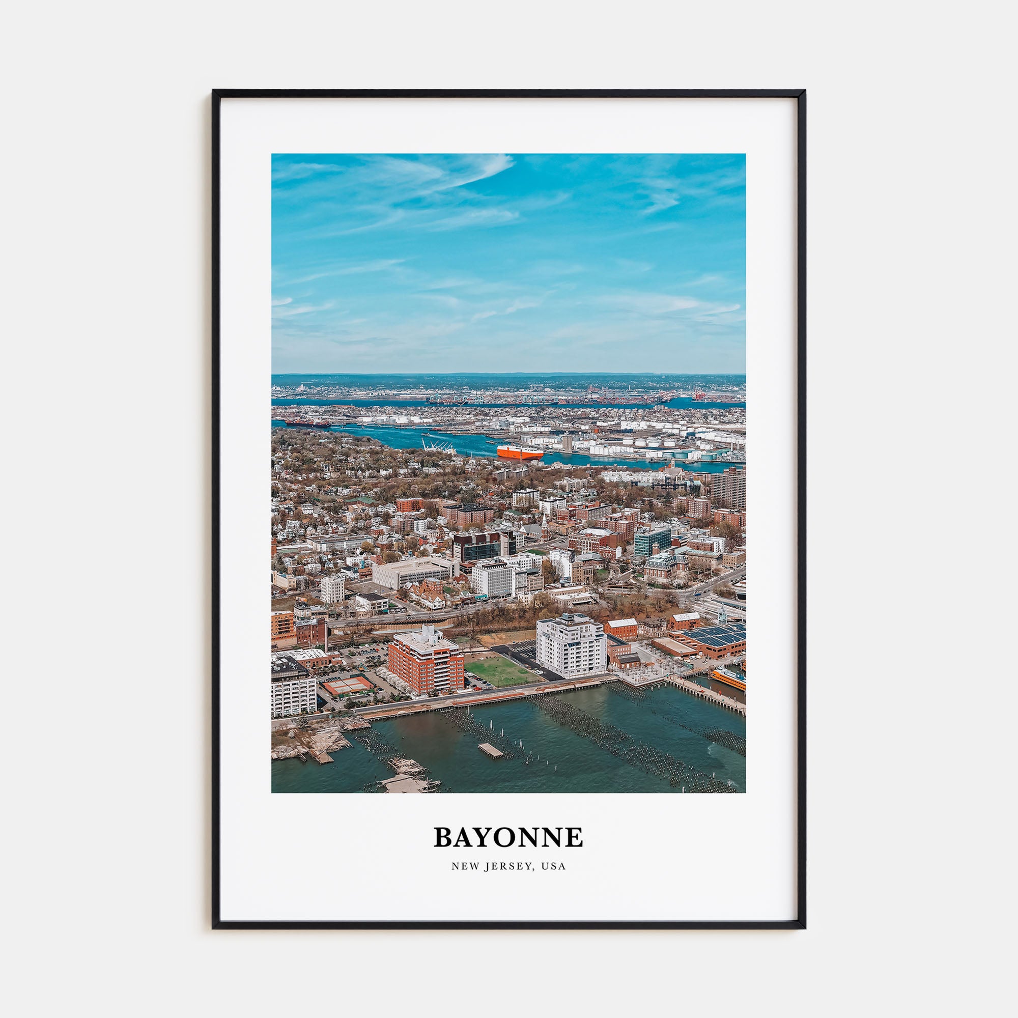 Bayonne, New Jersey Portrait Color Poster