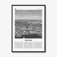 Bayonne Print Black and White New Jersey, Bayonne Wall Art, Bayonne Poster, Bayonne Photo, Bayonne Wall Décor, Bayonne Map, New Jersey, USA
