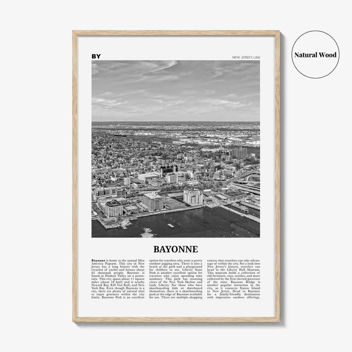 Bayonne Print Black and White New Jersey, Bayonne Wall Art, Bayonne Poster, Bayonne Photo, Bayonne Wall Décor, Bayonne Map, New Jersey, USA