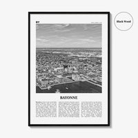 Bayonne Print Black and White New Jersey, Bayonne Wall Art, Bayonne Poster, Bayonne Photo, Bayonne Wall Décor, Bayonne Map, New Jersey, USA
