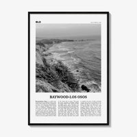 Baywood Los Osos Print Black and White, Baywood-Los Osos Wall Art, Baywood-Los Osos Poster, Baywood-Los Osos Photo, California, USA
