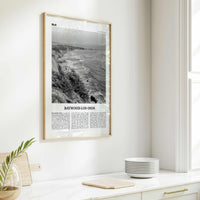 Baywood Los Osos Print Black and White, Baywood-Los Osos Wall Art, Baywood-Los Osos Poster, Baywood-Los Osos Photo, California, USA