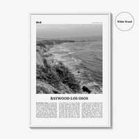 Baywood Los Osos Print Black and White, Baywood-Los Osos Wall Art, Baywood-Los Osos Poster, Baywood-Los Osos Photo, California, USA