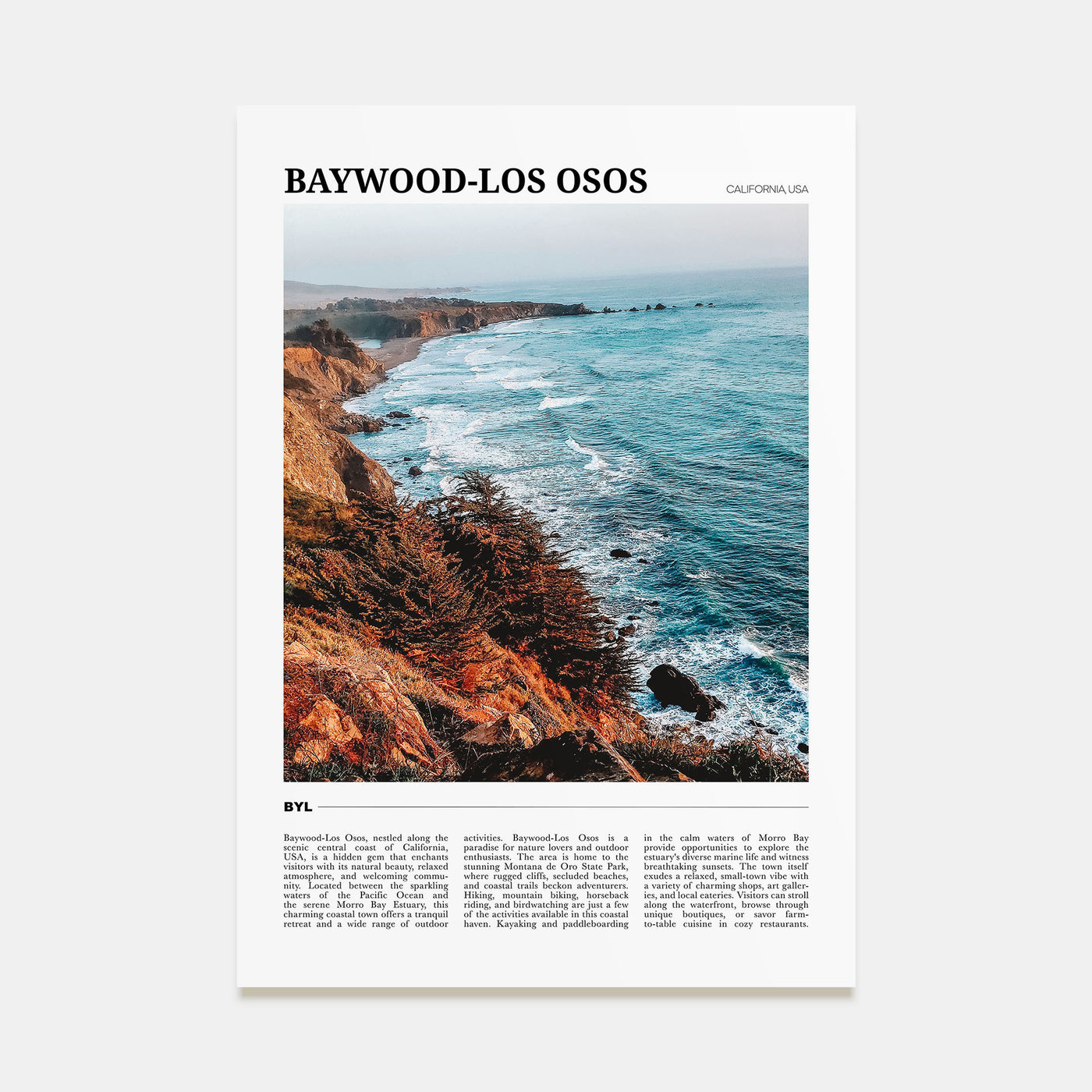 Baywood-Los Osos Travel Color Poster