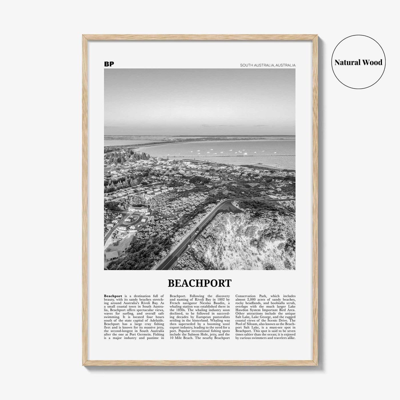 Beachport Print Black and White No 1, Beachport Wall Art, Beachport Poster, Beachport Photo, Beachport Wall Décor, South Australia