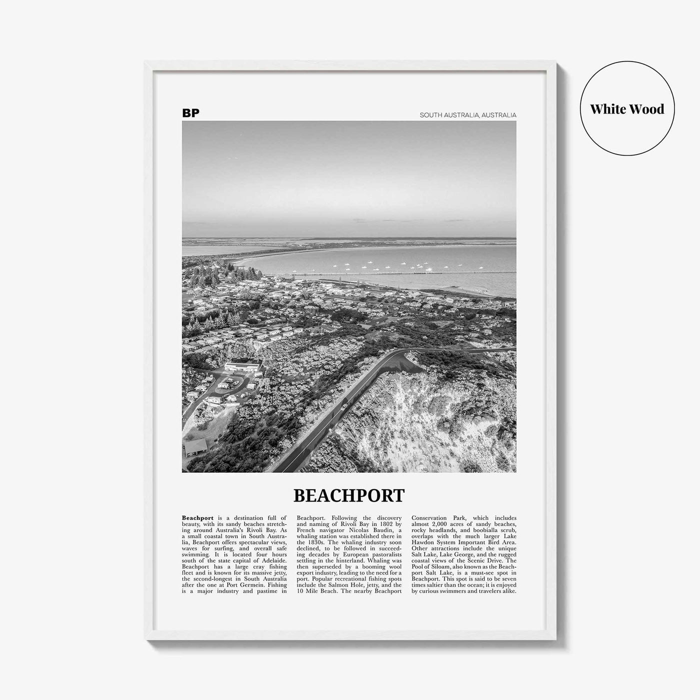 Beachport Print Black and White No 1, Beachport Wall Art, Beachport Poster, Beachport Photo, Beachport Wall Décor, South Australia