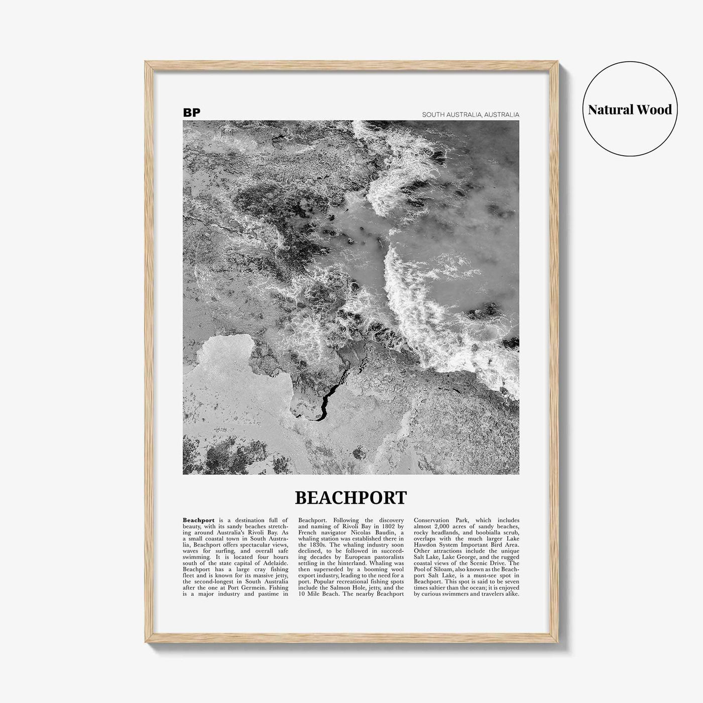 Beachport Print Black and White No 2, Beachport Wall Art, Beachport Poster, Beachport Photo, Beachport Wall Décor, South Australia