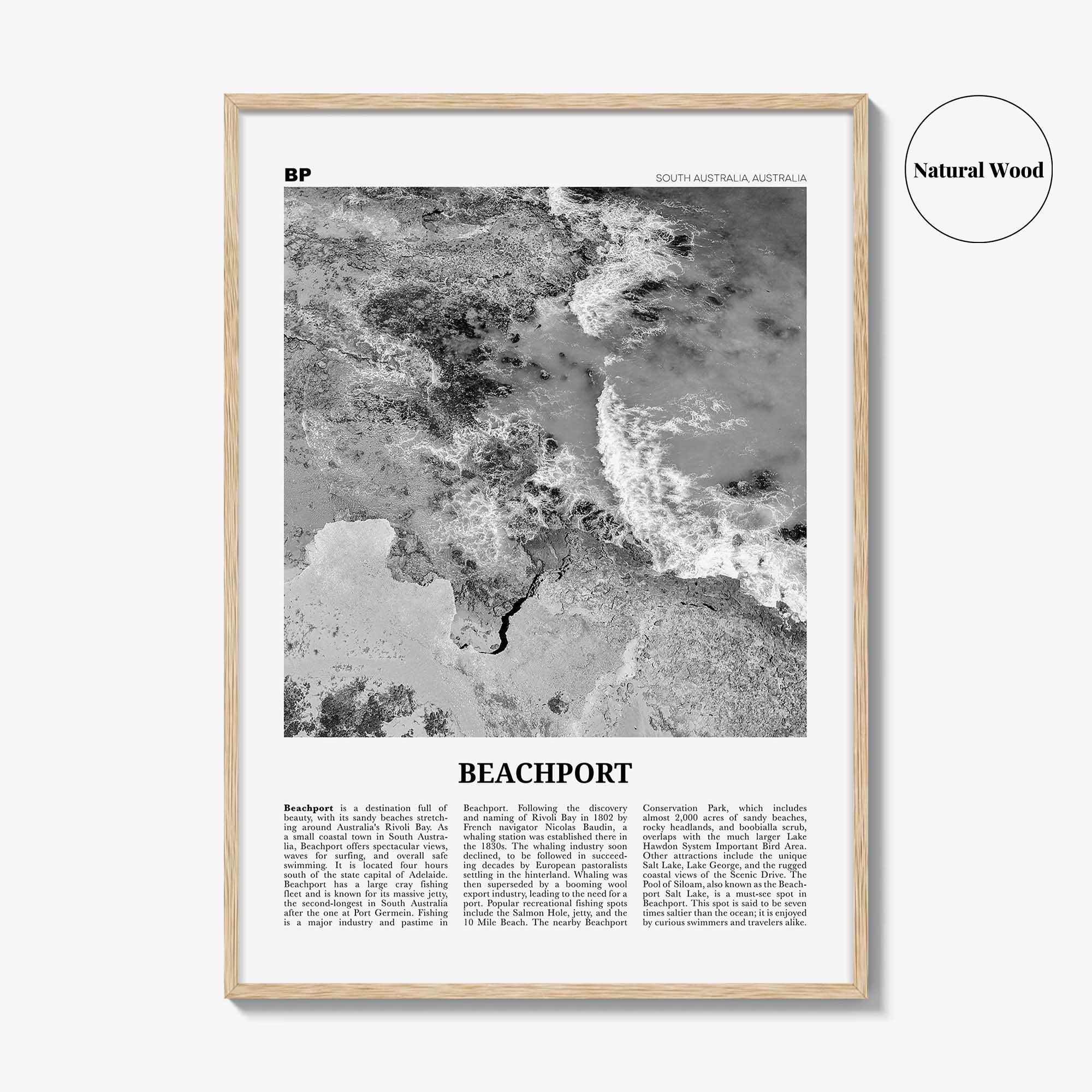 Beachport Print Black and White No 2, Beachport Wall Art, Beachport Poster, Beachport Photo, Beachport Wall Décor, South Australia