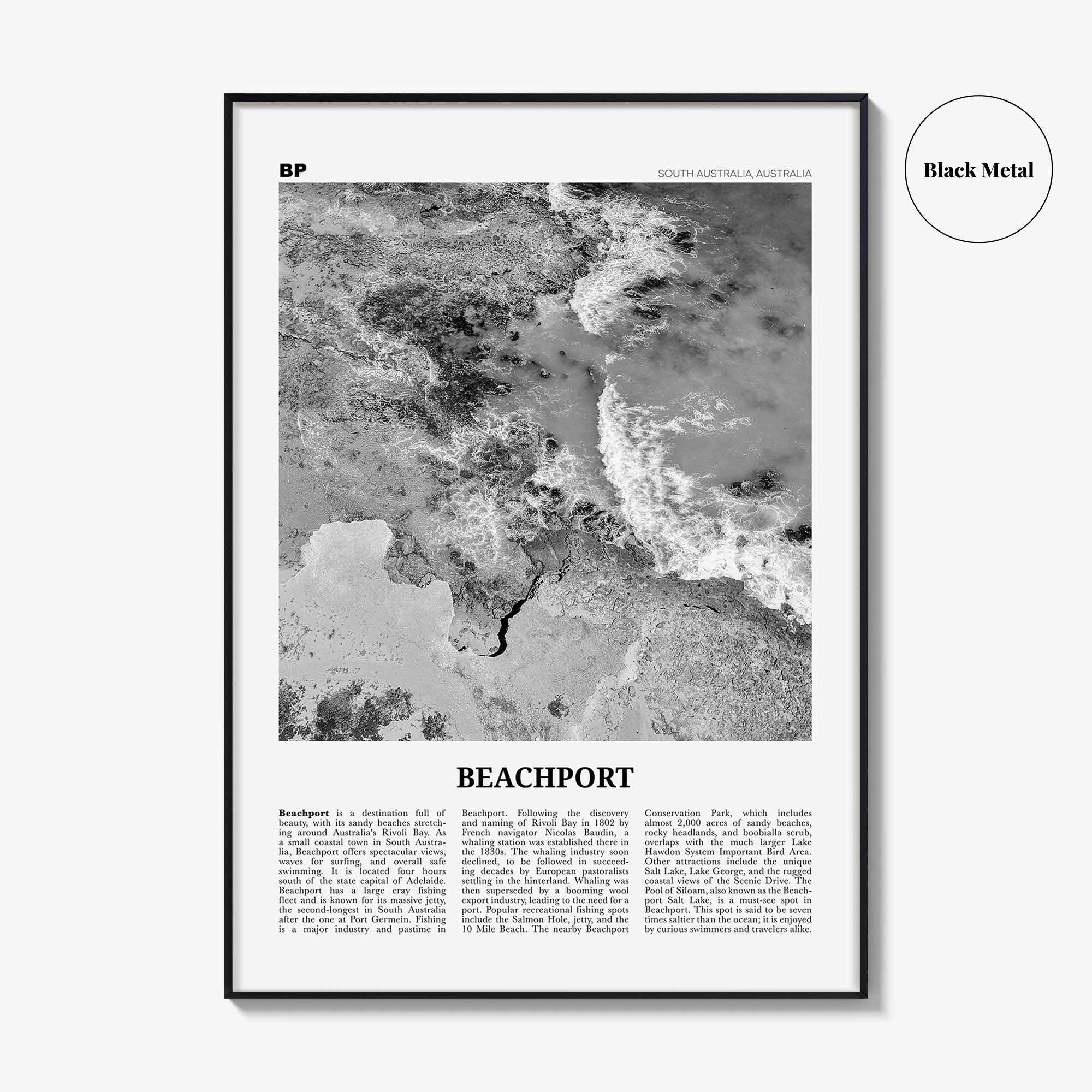 Beachport Print Black and White No 2, Beachport Wall Art, Beachport Poster, Beachport Photo, Beachport Wall Décor, South Australia